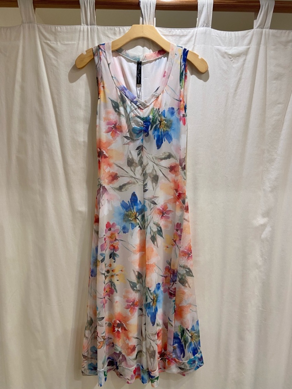 Elana Kattan Spring Chiffon Sleeveless Dress -Small